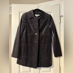 Boden Dark Velvet Trench Coat
